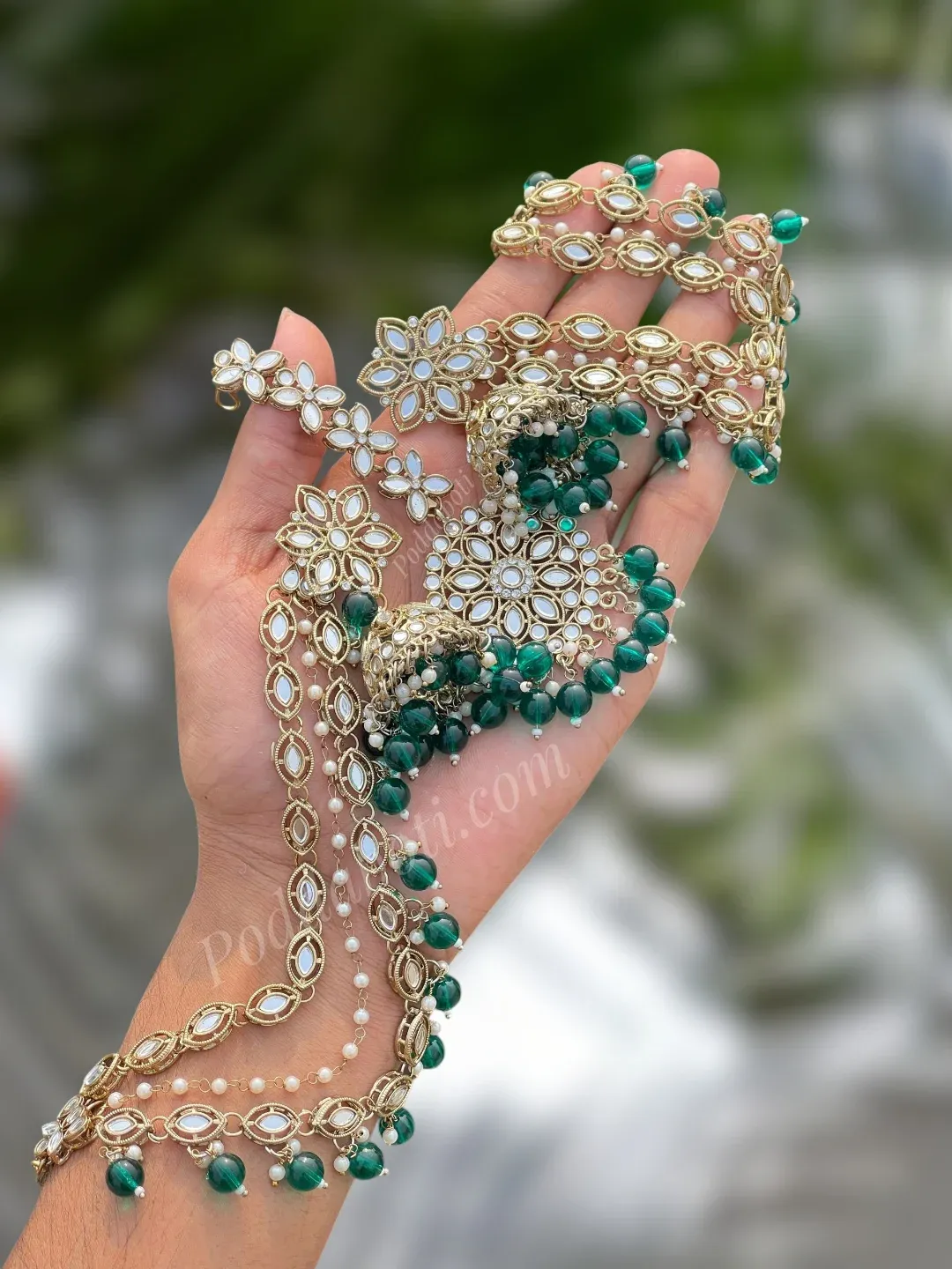 Kundan Earrings With Tana and Tikli!