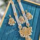Pearl and multani long Sitahar, earrings and tikli