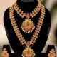 Joypuri matte gold necklace and sitahar combo