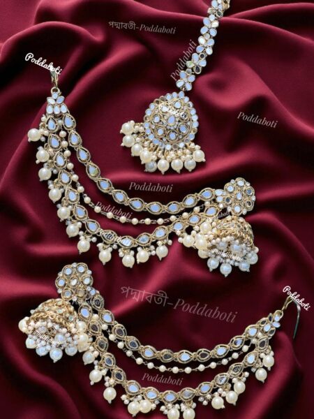 Bahubali Tana earrings with long Tikli
