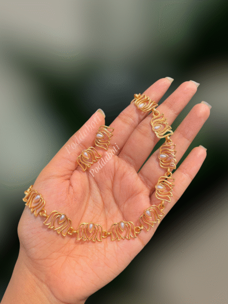 Simple Joypuri Poddo necklace with cute earrings