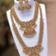 Joypuri matte gold necklace and sitahar combo